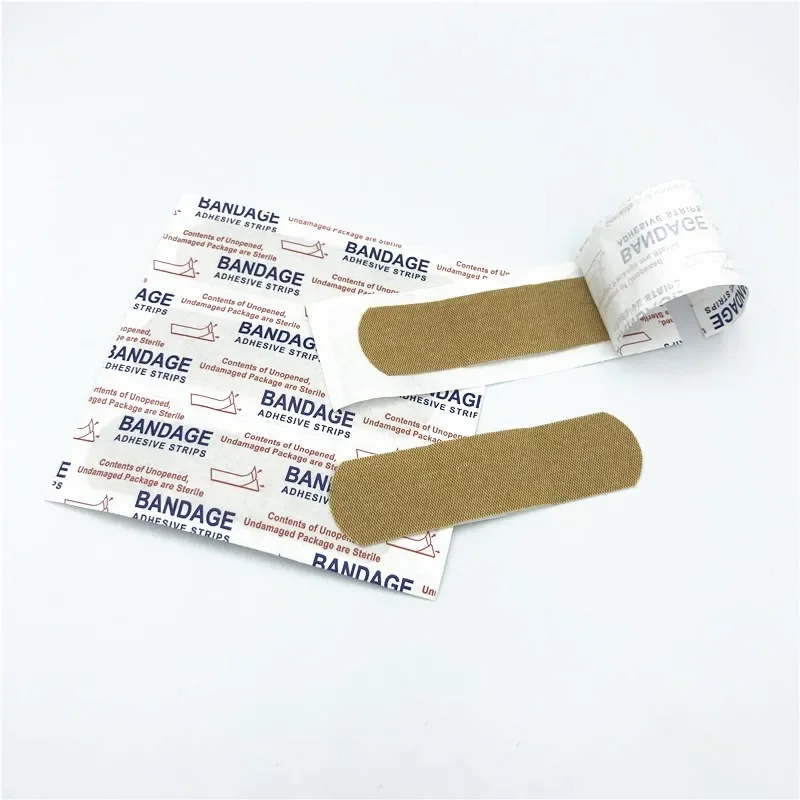 Bandana elastis untuk berkemah, 50 buah/set dengan perekat Darurat non-tenun, plester perekat untuk berkemah luar ruangan, plester luka elastis