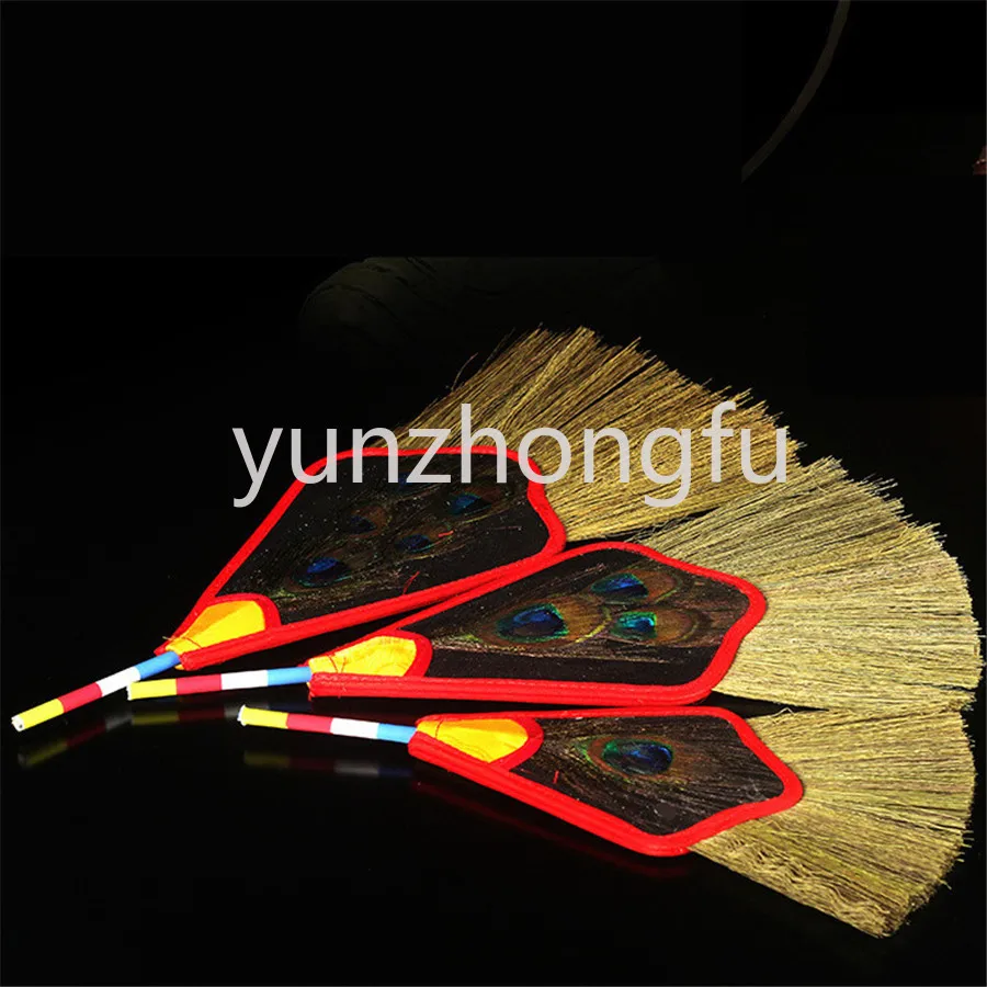 Imagem -04 - Olhos Budismo Tântrico Tibetano Dharma-navio Rosa Reineckea Erva Requintado Pena Cetim Bumba Ventilador de Mão Oferta Especial 5