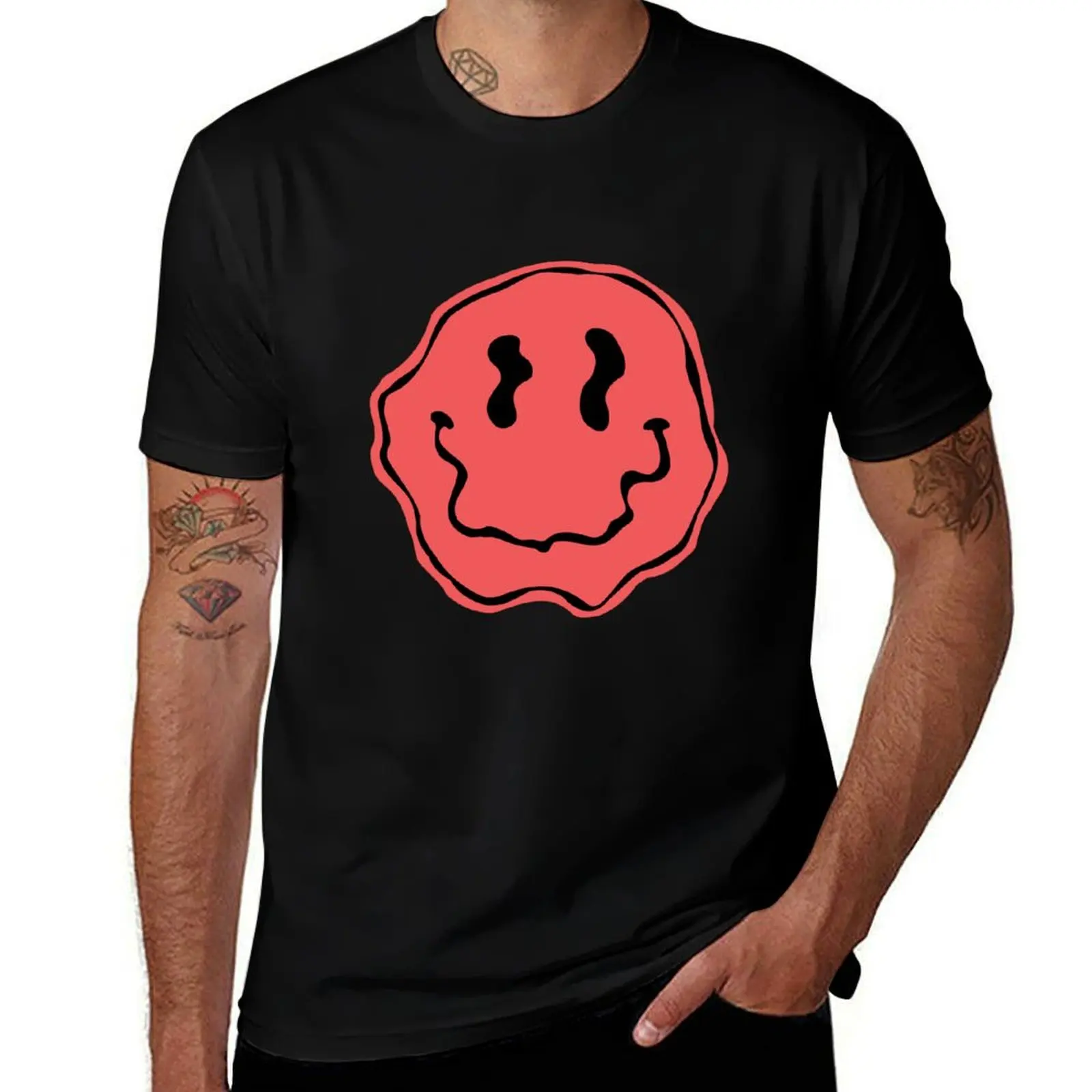 Smiley face killer T-Shirt blue lock graphic tee shirt Man t-shirt valentines clothes shirts men