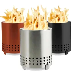 Tabletop Fire Pit Small Smokeless Fire Pit for Smores Indoor Fire Pit Tabletop Fueled by Pellets or Wood