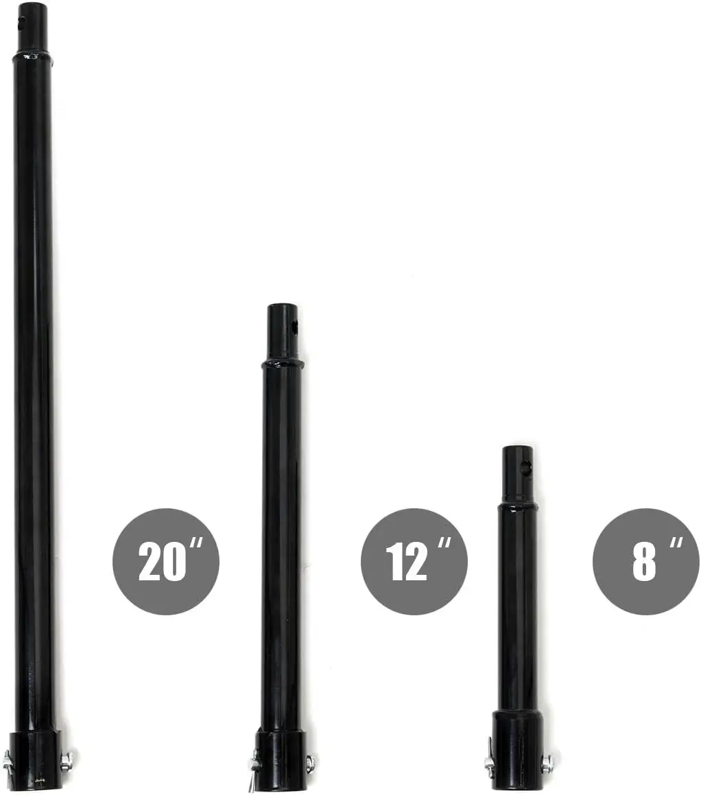 

Набор из 3 удлинителей для шнековых сверл (8, 12, 20 дюймов) для глубокого бурения, совместим с хвостовиком 3/4 дюйма