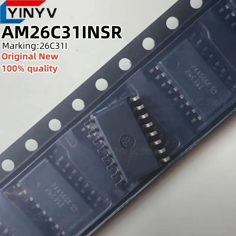 5 Stück AM26C31INSR 26C31I SOP-16 AM26C31I AM26C31CNSR 26C31 AM26C31 QUADRUPLE DIFFERENTIAL LINE DRIVERS Original Neu 100% Qualität – Detail 1