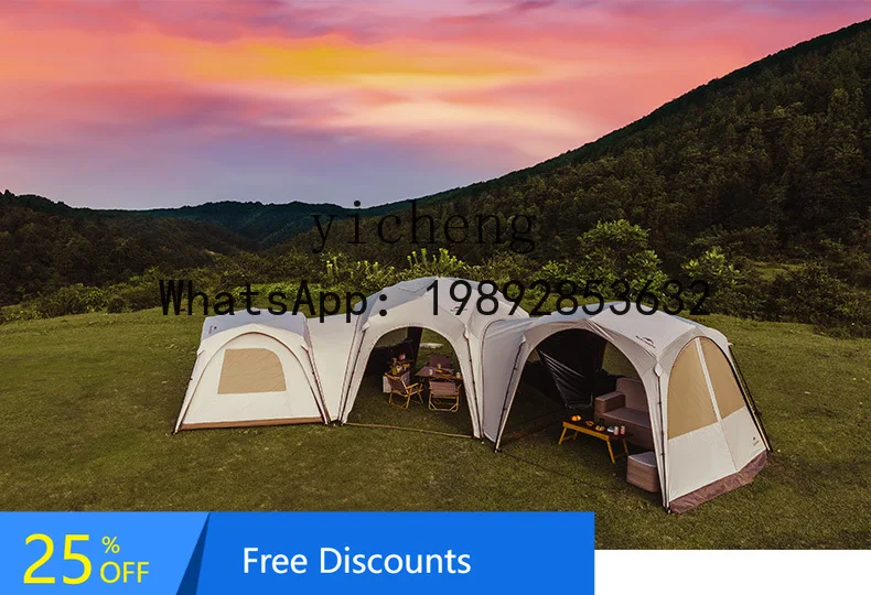 AA decorative ornaments hexagonal cloud world quick open dome canopy outdoor tent camping sun protection awning