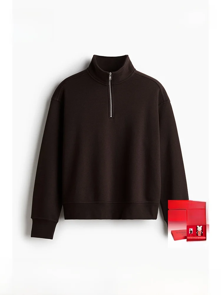 

Мужская толстовка H&M с флисовой подкладкой, оверсайз, на молнии, свободного кроя, в американском стиле, плотная, с капюшоном, 245648