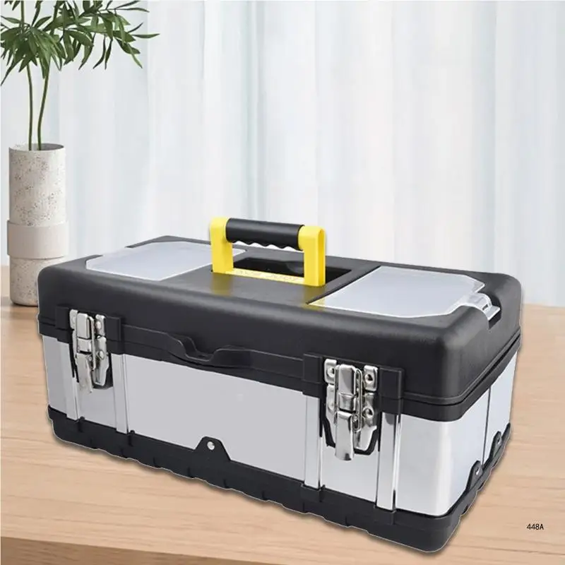 14/17/20inch Tool Box Organizer Box Large Tool Box with Handle Box Mechanic Tool Storage Box Locking Tool Boxes