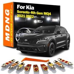 MDNG 9Pcs Canbus For Kia Sorento 4th Gen MQ4 2021 2022 Indoor Vehicle Lamp LED Interior Map Dome Light Kit Car Led Bulb No Error