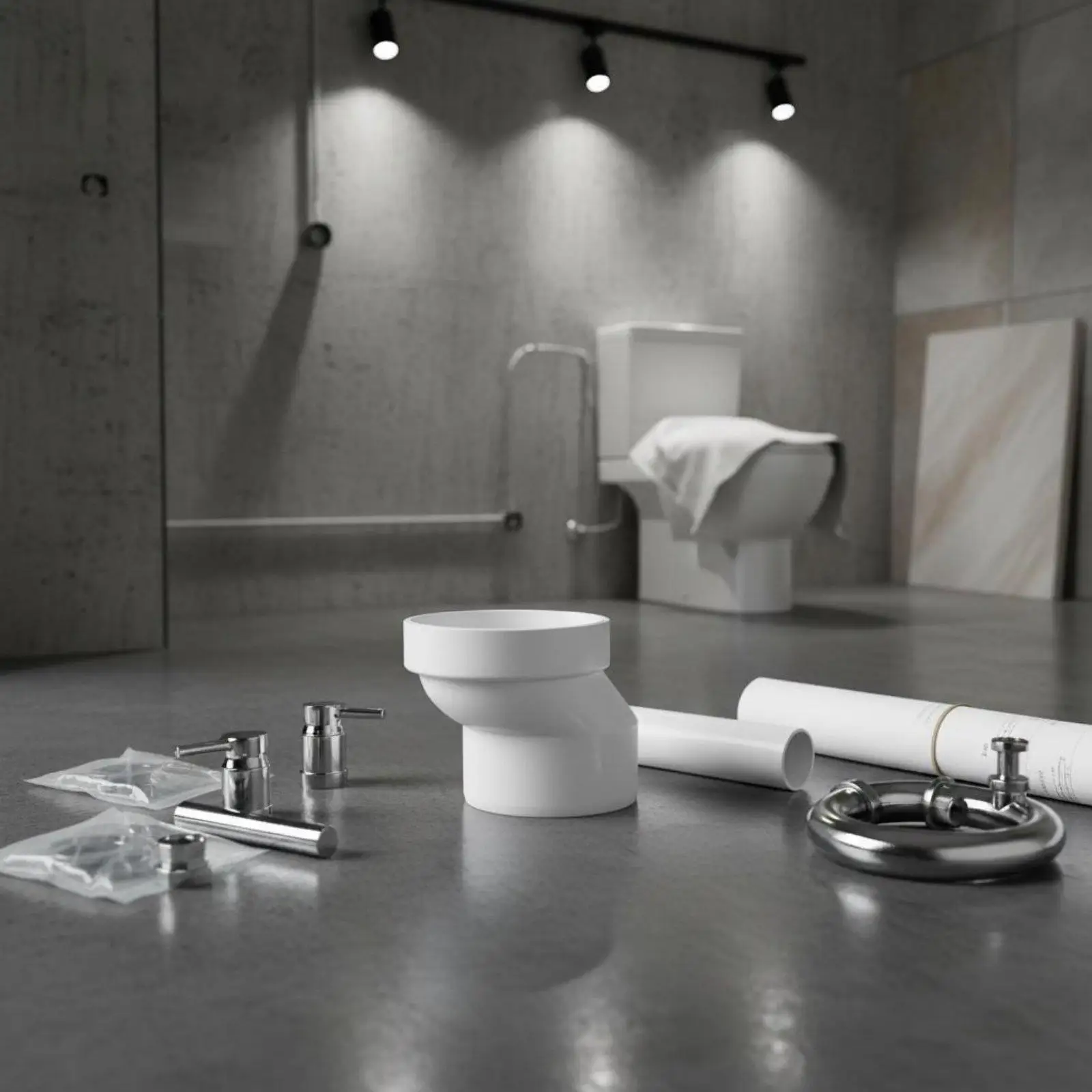 PVC Toilet Shifter Anti-Clogging Plumbing Fitting Environmentally Safe Material