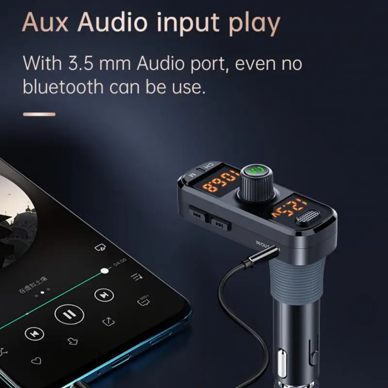 Bc70ที่ชาร์จแบตในรถสากล PD ชาร์จเร็วแฮนด์ฟรีอุปกรณ์เสริมรถยนต์มือถือ Mp3บลูทูธสำหรับรถยนต์ที่ชาร์จแบตเตอรี่โทรศัพท์