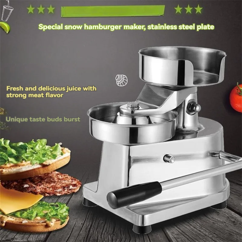 

10/ 13/15cm Manual Hamburger Press Burger Forming Machine Round Meat Shaping Aluminum Machine Forming Burger Patty Heavy Duty