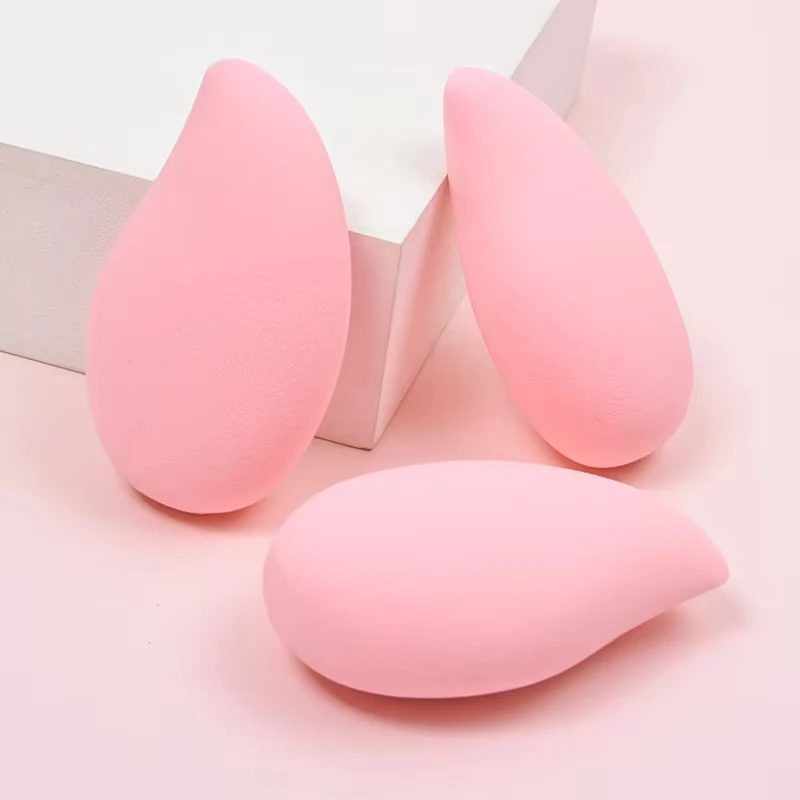 50pcs Custom Logo Latex-free Pink Mango Beauty Cosmetics Sponge Graient Fruit Blue Avocado Makeup Blender Sponge