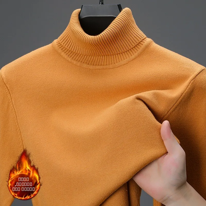 

Faionable Urban Men's Knitted Sweater Fce Lined Base Layer Winter Thiened Long Sve Crew Ne Color Guangzhou