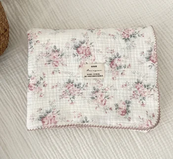 Couverture d'Été pour Bébé Fille et Garçon, en Coton Doux, pour Nouveau-Né, Couette CPull