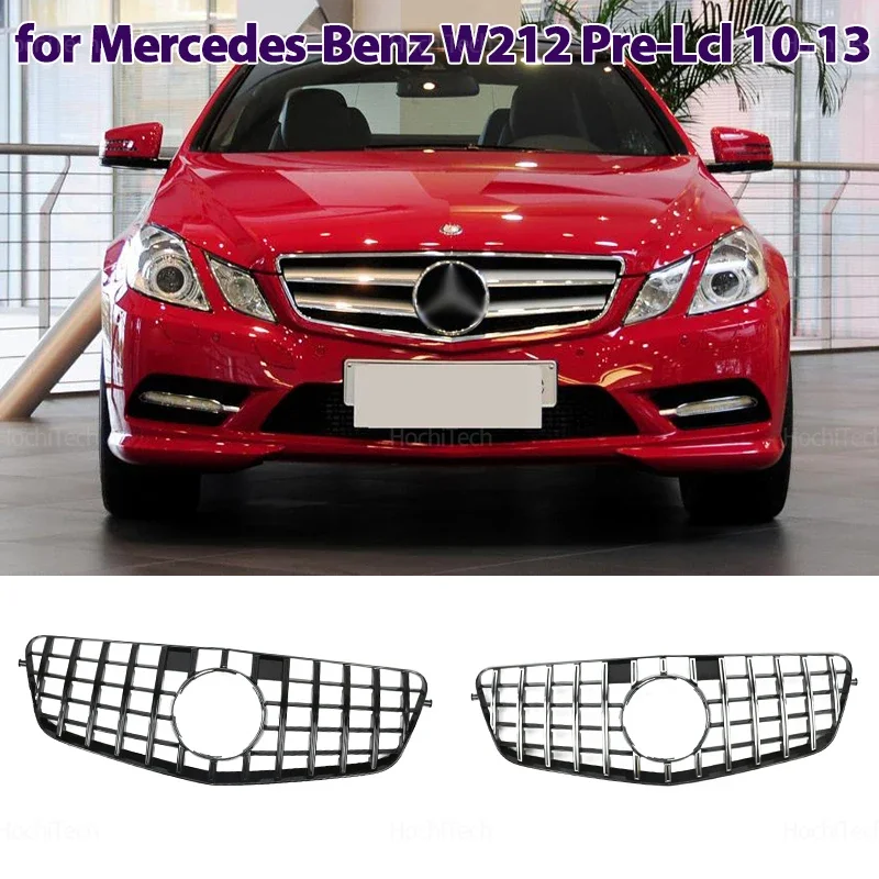 Car Front Gloss Balck Grills Grille Sports for Mercedes-Benz E Class W212 Pre-facelift E250 E300 E350 E500 2009 2010 2011 2012