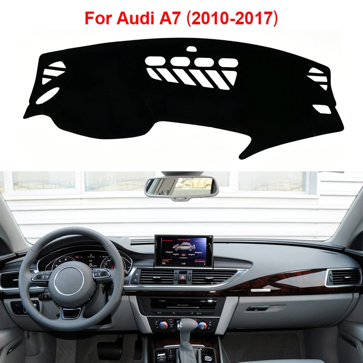 Capa para painel de carro, protetor solar anti-uv para audi a7 2010-2017, tapetes antiderrapantes, acessórios interiores