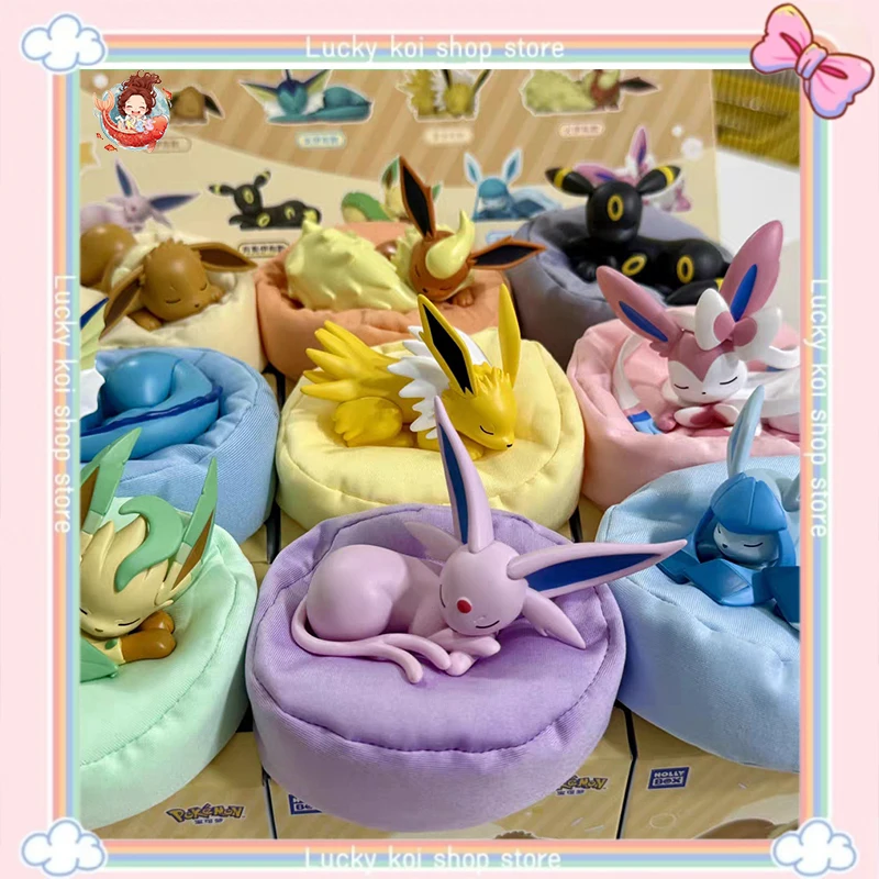 

ГОРЯЧАЯ распродажа, оригинальная слепая коробка Eeveelution для сна Vaporeon Jolteon Espeon Mystery, аниме-куклы, игрушки, рождественские подарки