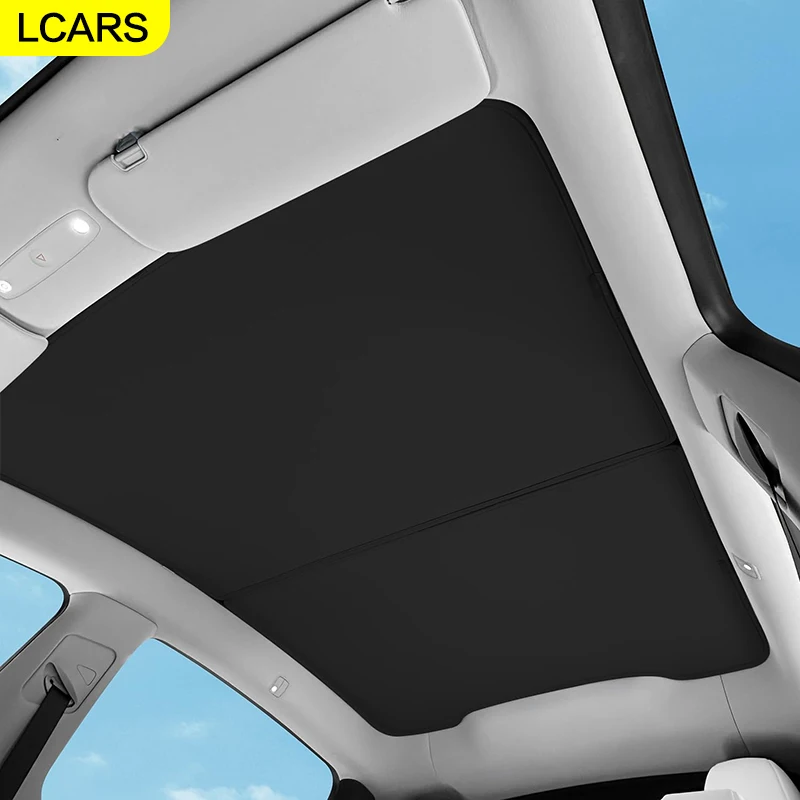 

Suitable for Tesla Model Y 2020-2024, Ice Crystal Sunshade, Foldable Roof Sunshade, Uv Protection, Heat Insulation, Glass Roof Protection Cover