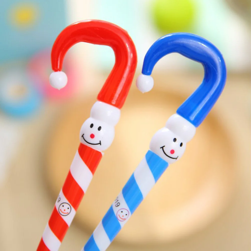 

20pcs Christmas Snowman Umbrella Ballpoint Pens 0.5Mm Blue Ink Cartoon Writing Pens For Adults School Office Use Gift