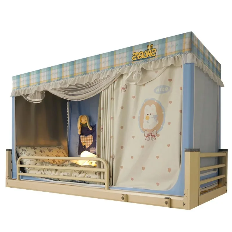 

Strong shading college student dormitory bed curtain mosquito net integrated upper and lower bunk special single curtain