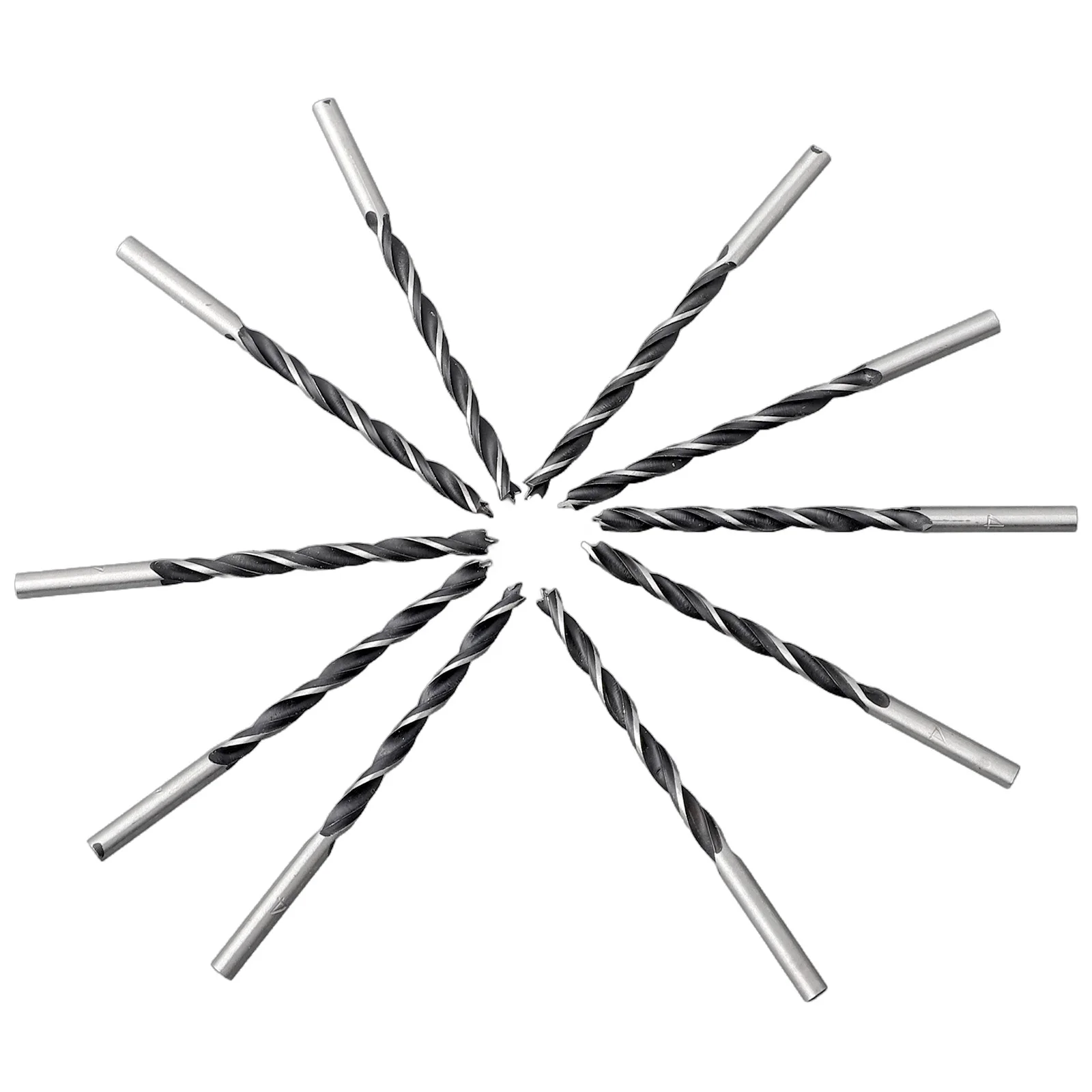 

10pcs 75mm Spiral Drill Bit Precision Ground Drills With Center Point Shoulder Cutters For Woodworking Plastic Drilling