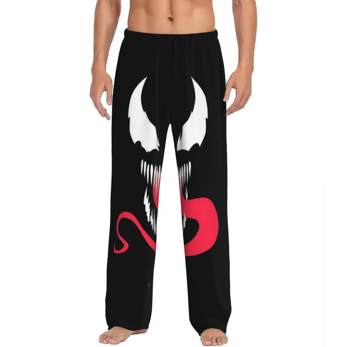

Custom Superhero Film Venom Pajama Pants for Men Sleepwear Lounge Sleep Bottoms Stretch with Pockets