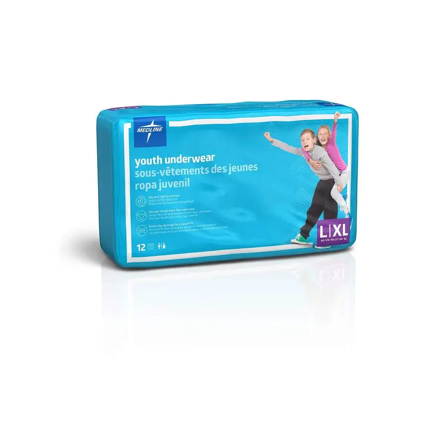 ملابس داخلية واقية للشباب للاستعمال مرة واحدة، مقاس كبير XL، عبوة مكونة من 12 قطعة مكونة من 4 قطع #3