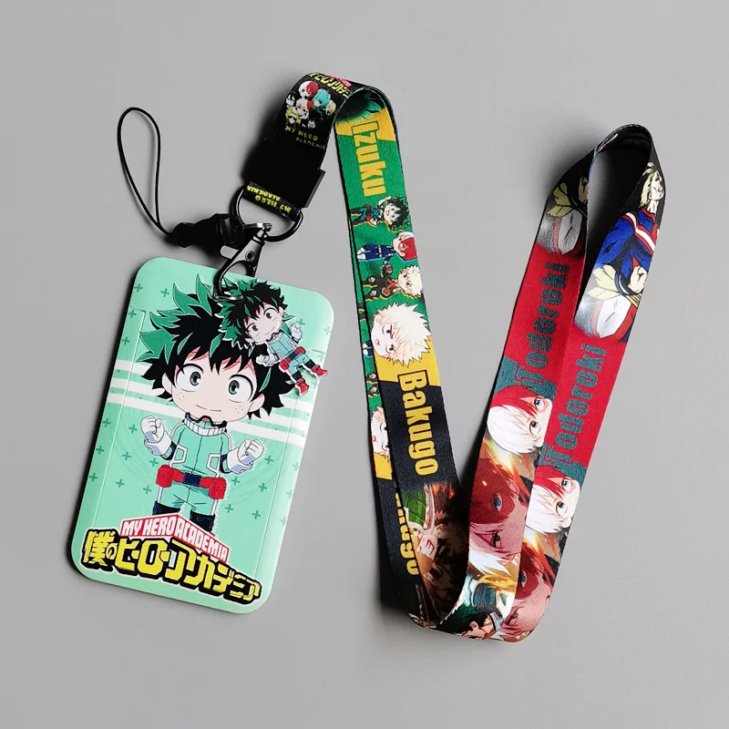 Anime My Hero Academia Figuren Cartoon Kartenhalter Studenten Handy-Schlüsselband Campus Cartoon Clutch Deku All Might Kartenhalter – Detail 8