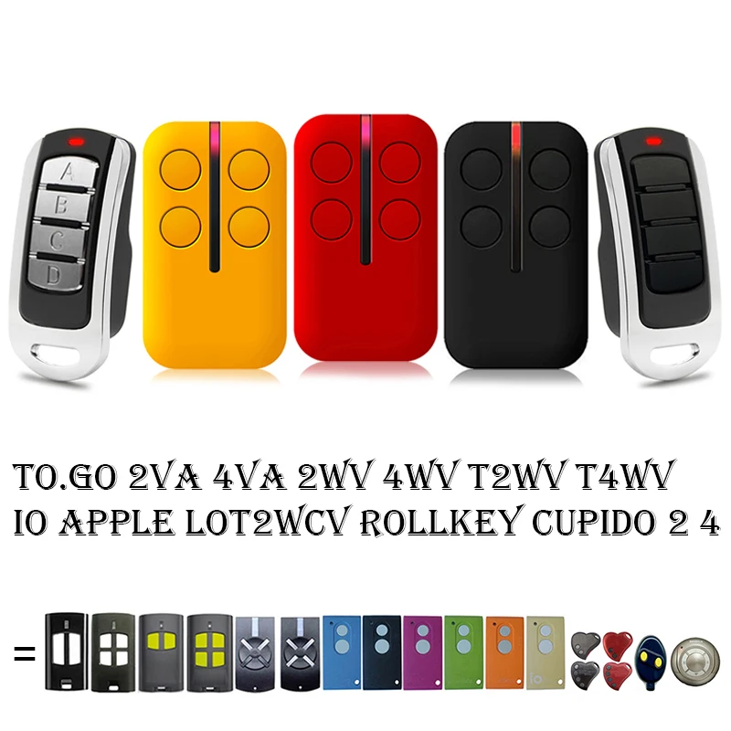 

Пульт дистанционного управления для дверей гаража 2VA 4VA 2WV 4WV T2WV T4WV IO APPLE LOT2WCV roll Key CUPIDO 2 4 Gate 433,92 МГц