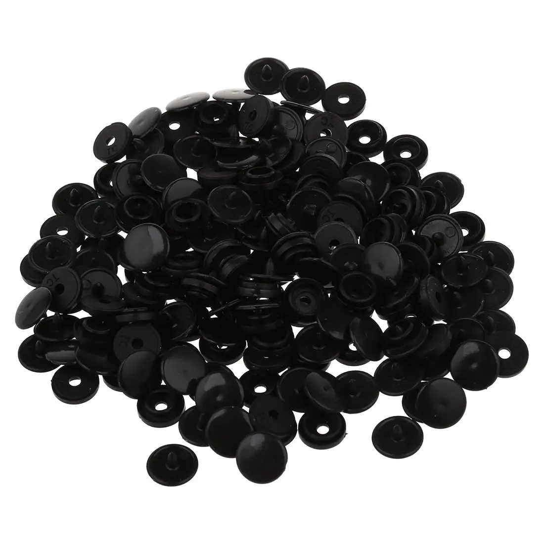 50 pcs T3 SNAPS press studs Scrapbook Sewing buttons black