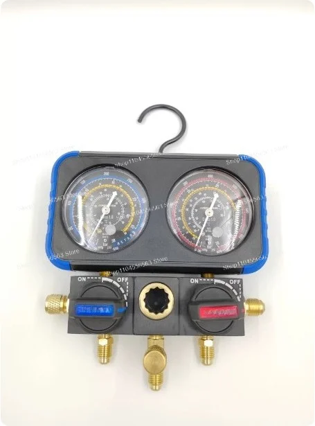 VRM2-B-0401 Impact-Resistant Refrigerant Manifold Gauge Set for R22/R410A, High Precision HVAC Charging & Service Tool