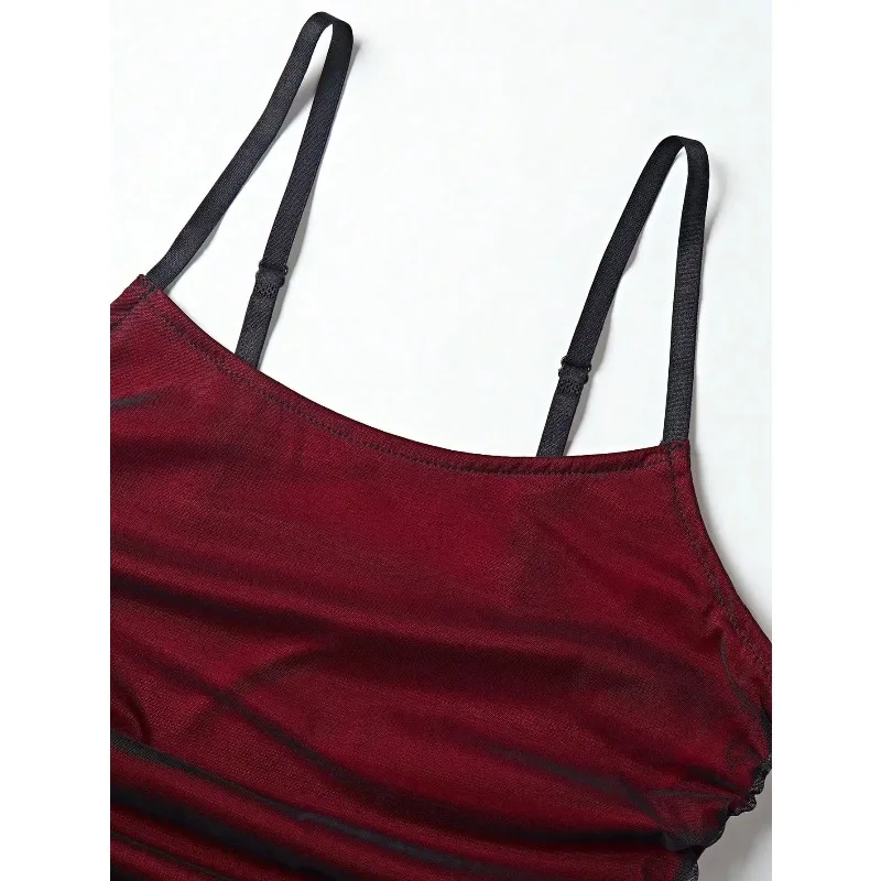 Elegant hemdje rood off-shoulder mouwloze plooirok voor dames slim fit lange jurk zomer strandvakantie feestjurk