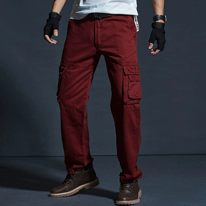 

Men's Pants Large Size Multi-Pocket Cargo Pants Casual Work Pants Outdoor Sports Training Jogging Trousers