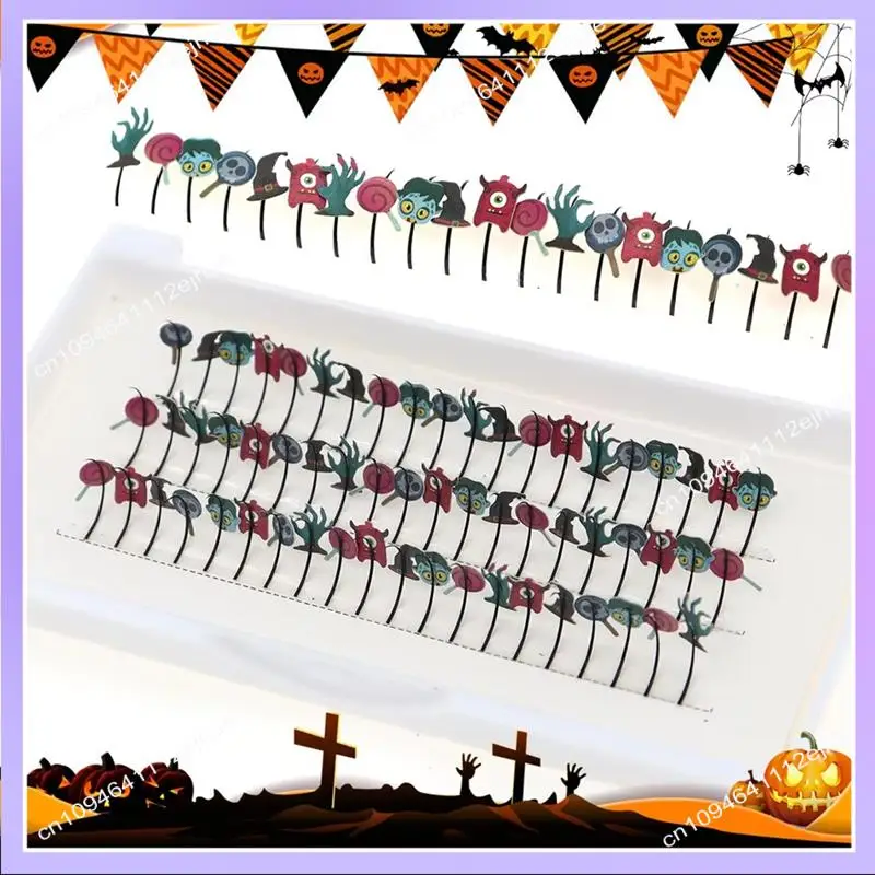 N83R هالوين ملحقات رمش كاذبة الملونة تأثيري الرموش اكسسوارات الديكور لعيد الميلاد النساء ماكياج