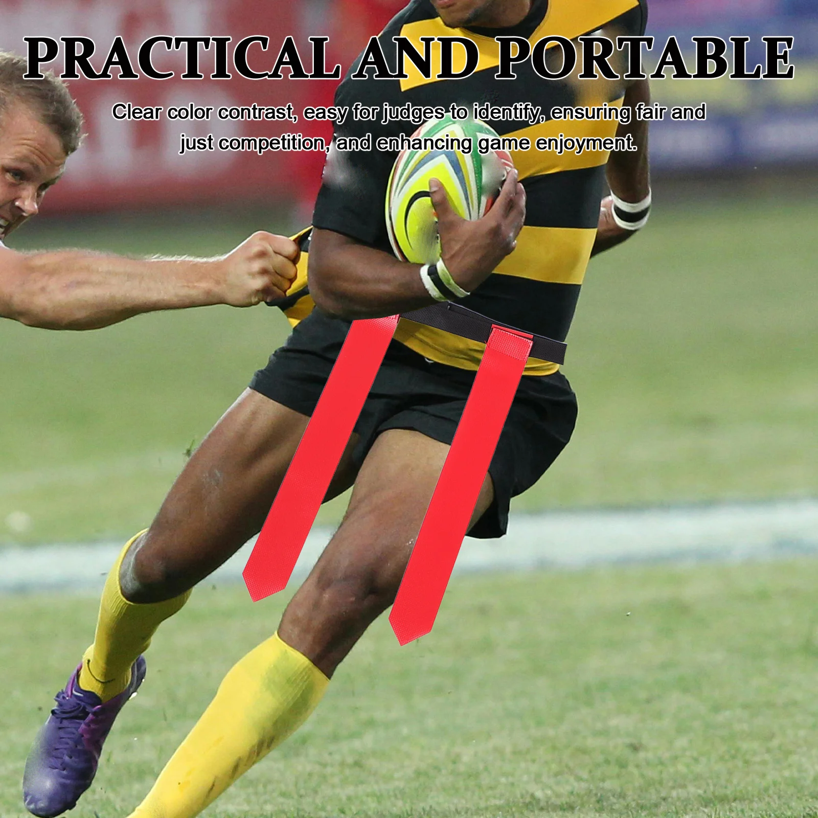 

14pcs Waist Flag Football Belts Lightweight Durable Adjustable For Youth Adults Training Competition High Visibility Quick