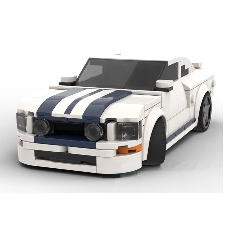 349 pièces MOC City Champion Ford Mustang GT 500 5ème Génération Supercar Blocs de Construction Technique Course Créatif Garage Briques Jouets Cadeaux
