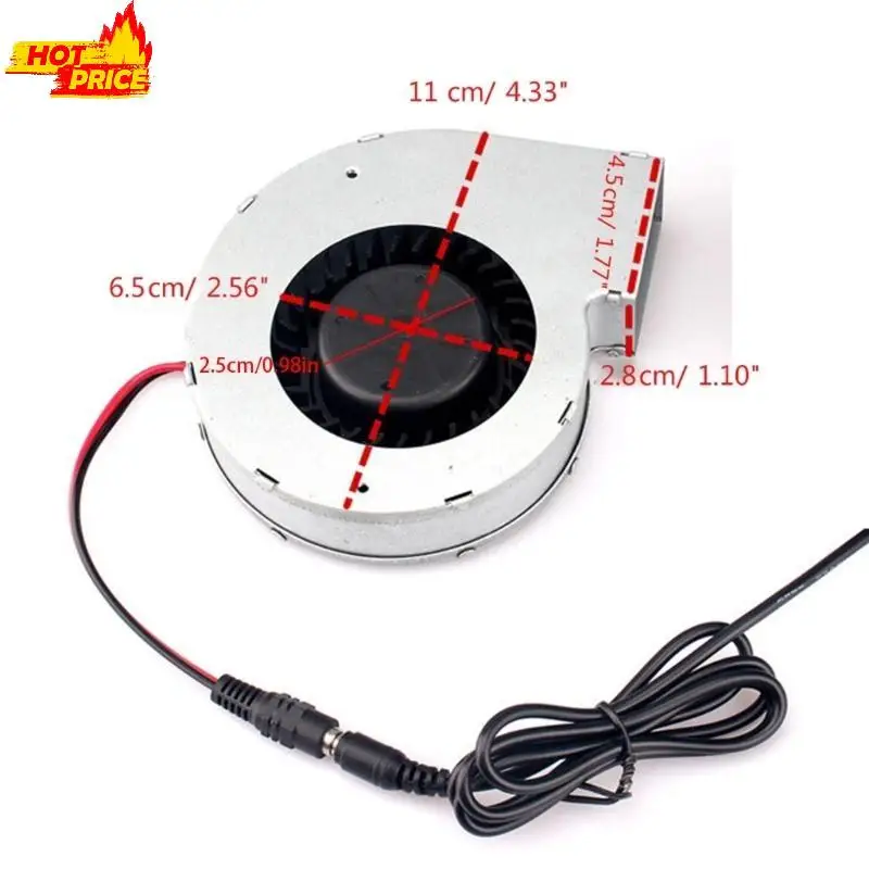 Czarny, bezszczotkowy wentylator chłodzący na prąd stały, piekarnik, grill, bezszczotkowy wentylator, dmuchawa