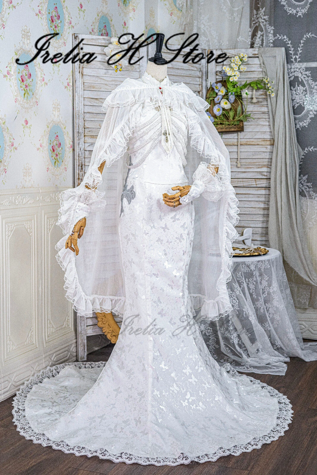 

Костюм для косплея Жанны д'Арк Irelia H, женское платье в стиле Лолита, белое платье, можно изготовить на заказ