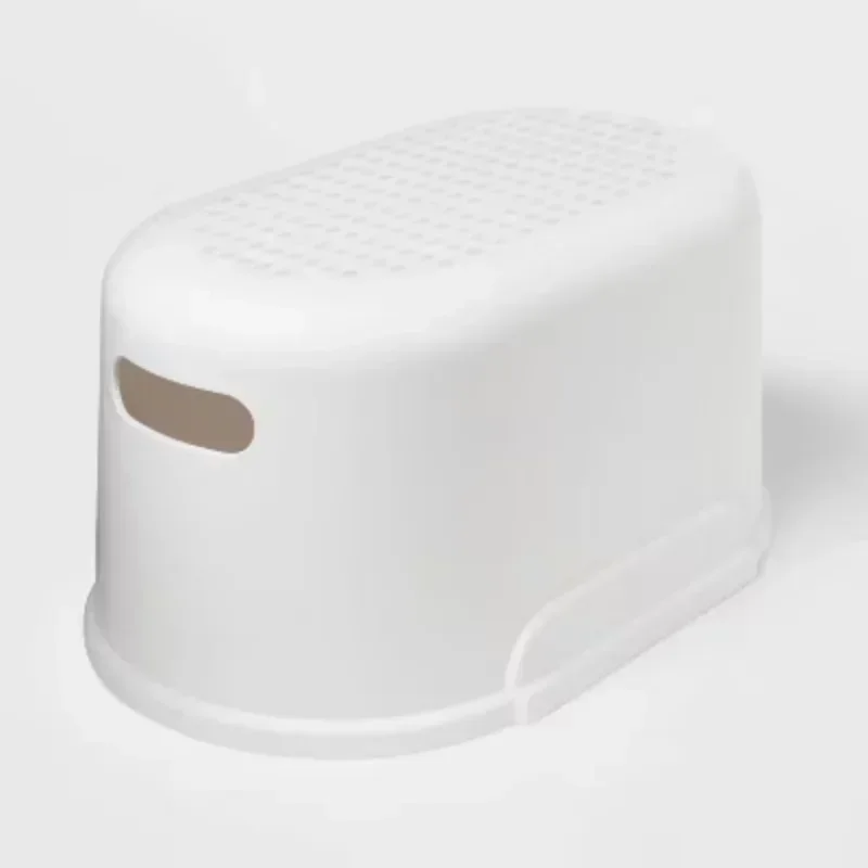 Одиночный детский табурет: табурет для ванной комнаты для малышей, пластик, сборка не требуется, 145 фунтов, белый