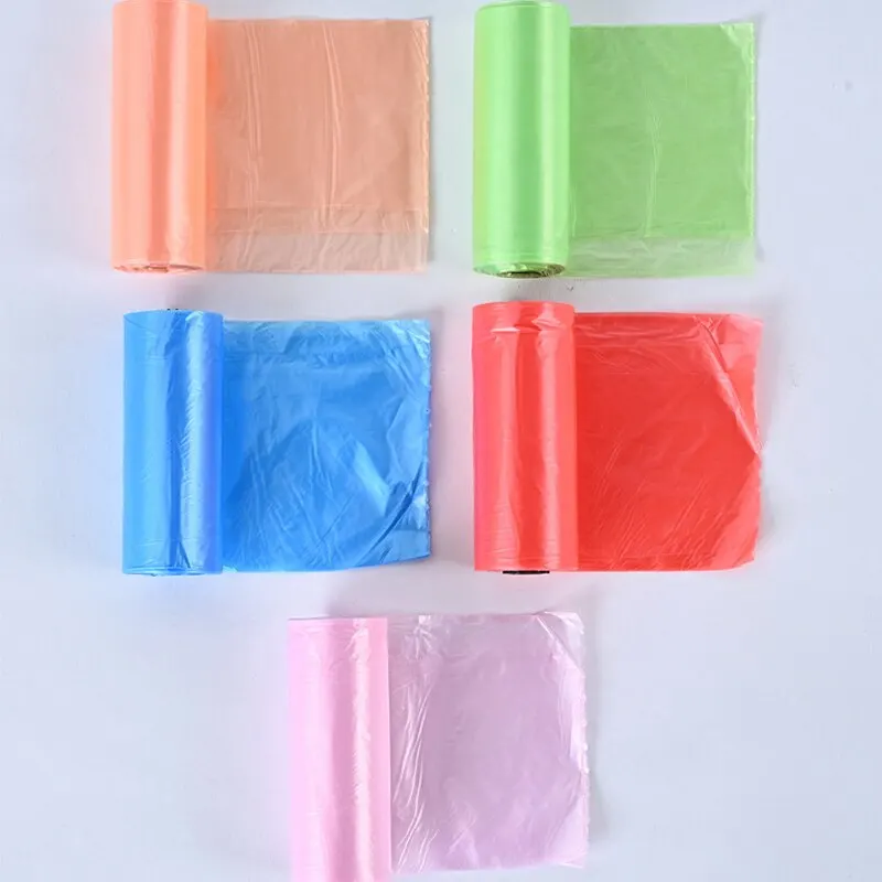 Garbage Bags Dog Poop Pickup Continuous 5 Rolls Multicolor Poop Picker Replacement Bags Desktop and Car Garbage Cleaning Bags