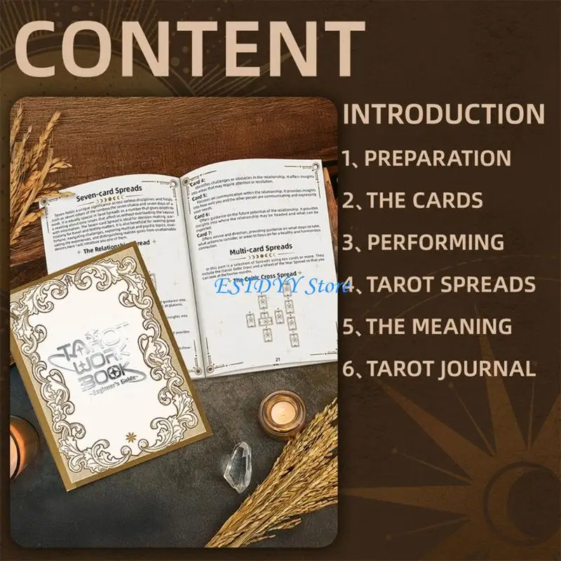 G6DE Recycled Paper tarots Journal With Dedicated Sections For Tarots Card Analysis