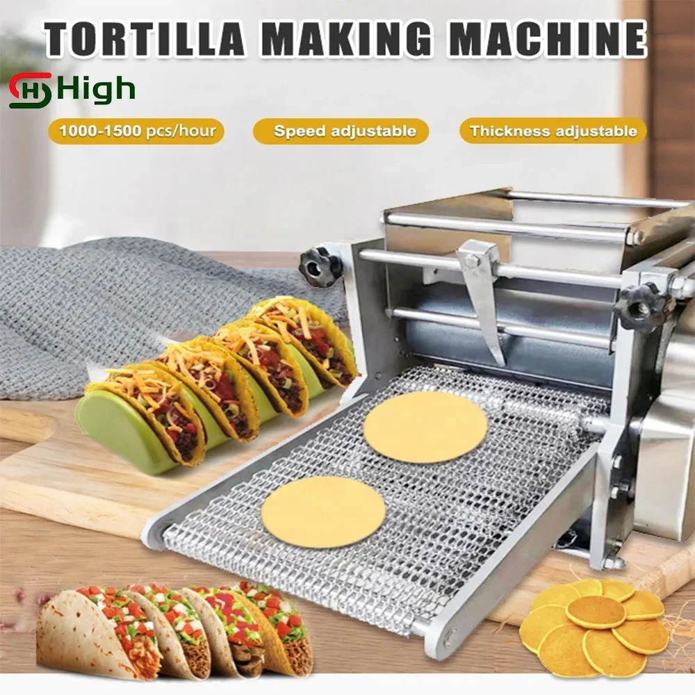 Full Automatic flour corn mexican tortilla machine taco roti maker press bread grain product tortilla making machines