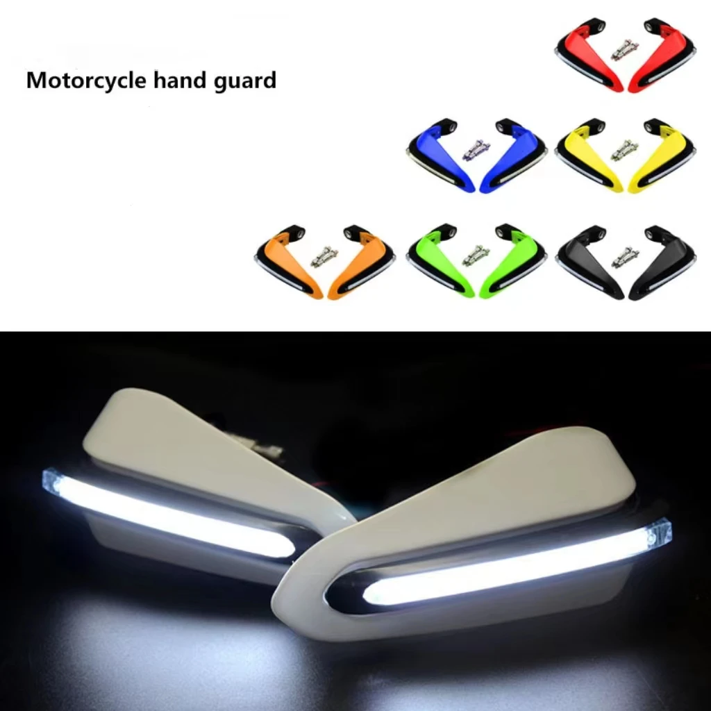 Motorcycle Hand Guards Wind Protector Handlebar Handguards with LED Light Accessories for kawasaki z750 yamaha xv750 bmw r1200gs