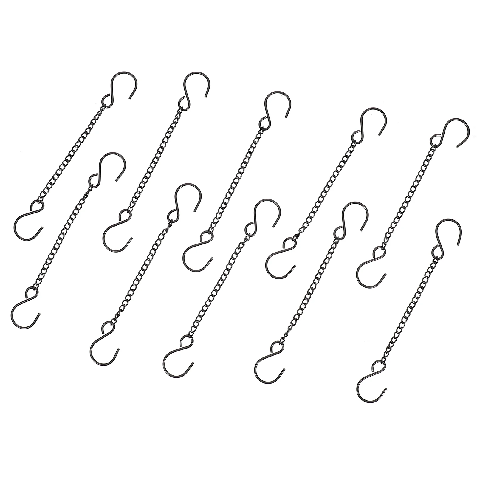 

10 Pcs Hangers Door Hanging Chain Metal Hooks Novel Chains Identification Sign Black Doorplate Iron