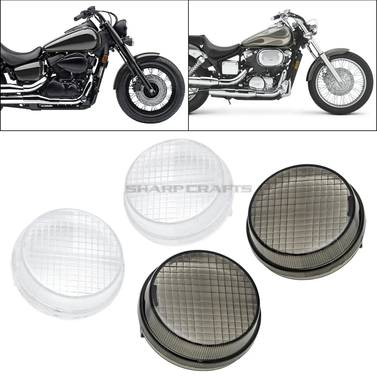 Motorcycle Parts Turn Signals Indicators Lens Cover For Honda VTX1300C/R/S/T 2003-2009 VTX1800C/F/N/T VTX1800R VTX1800S Fury