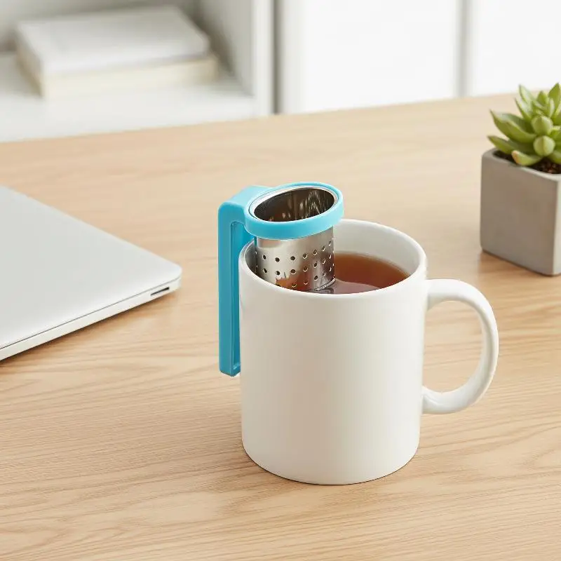 Stainless Steel Tea Diffuser Food Safe Smooth Outflow Precise Holes Portable Strainer for Travel Picnic Loose Leaf Tea Brewing