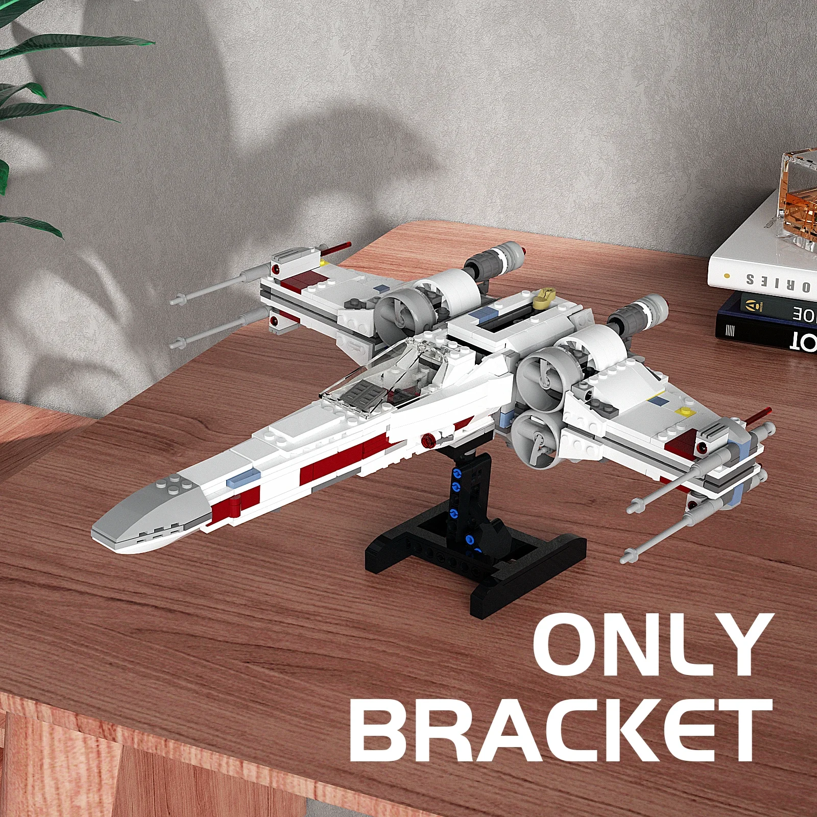 Bracket Display Stand Building Blocks For X-Wing Space Wars Fighter75102/75149/75218 Support Bricks Model DIY Idea Toy Gift