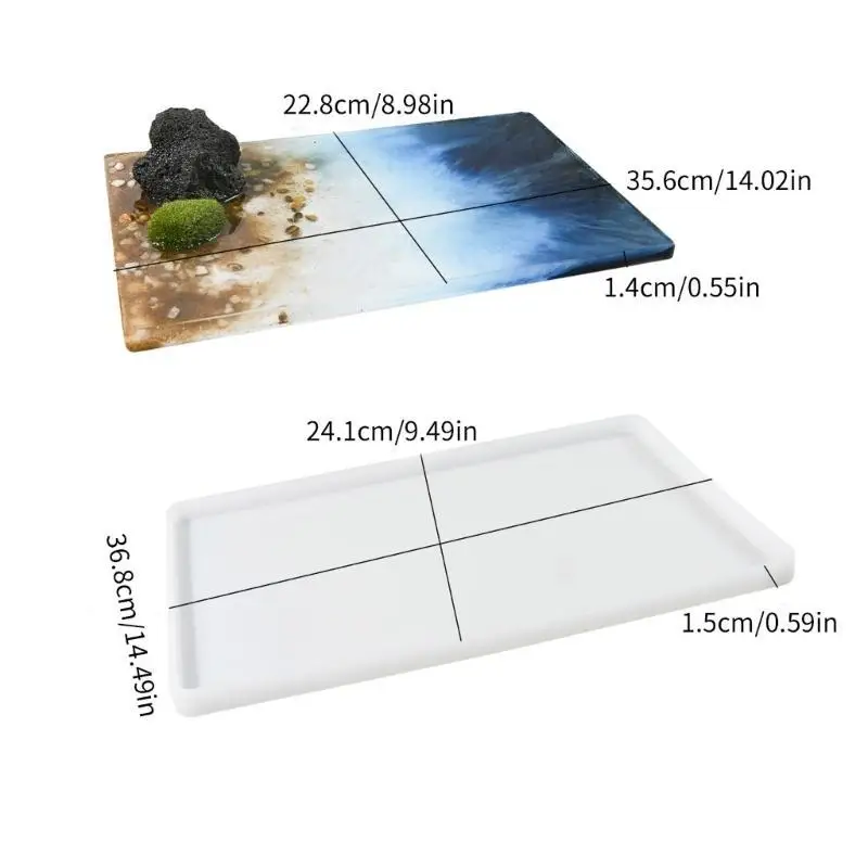 J78F DIY Silicone Mold Resin Painting Molds Clay Crafting Molds Ornament Molds