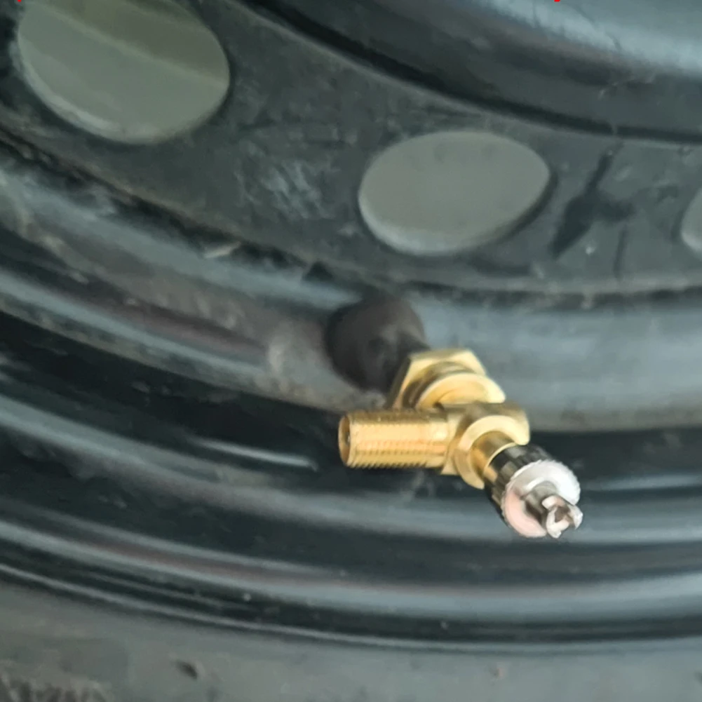 Válvulas de purga de neumáticos, convertidor adaptador en T de cobre puro, conector de manómetro de neumáticos de depuración de 3 vías para motocicleta y automóvil