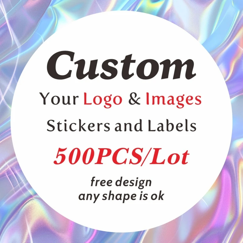 

500PCS Custom Stickers and Customized Logo Wedding Birthday Gift Box Stickers DIY Your Own Logo Stickers Personalize Stickers