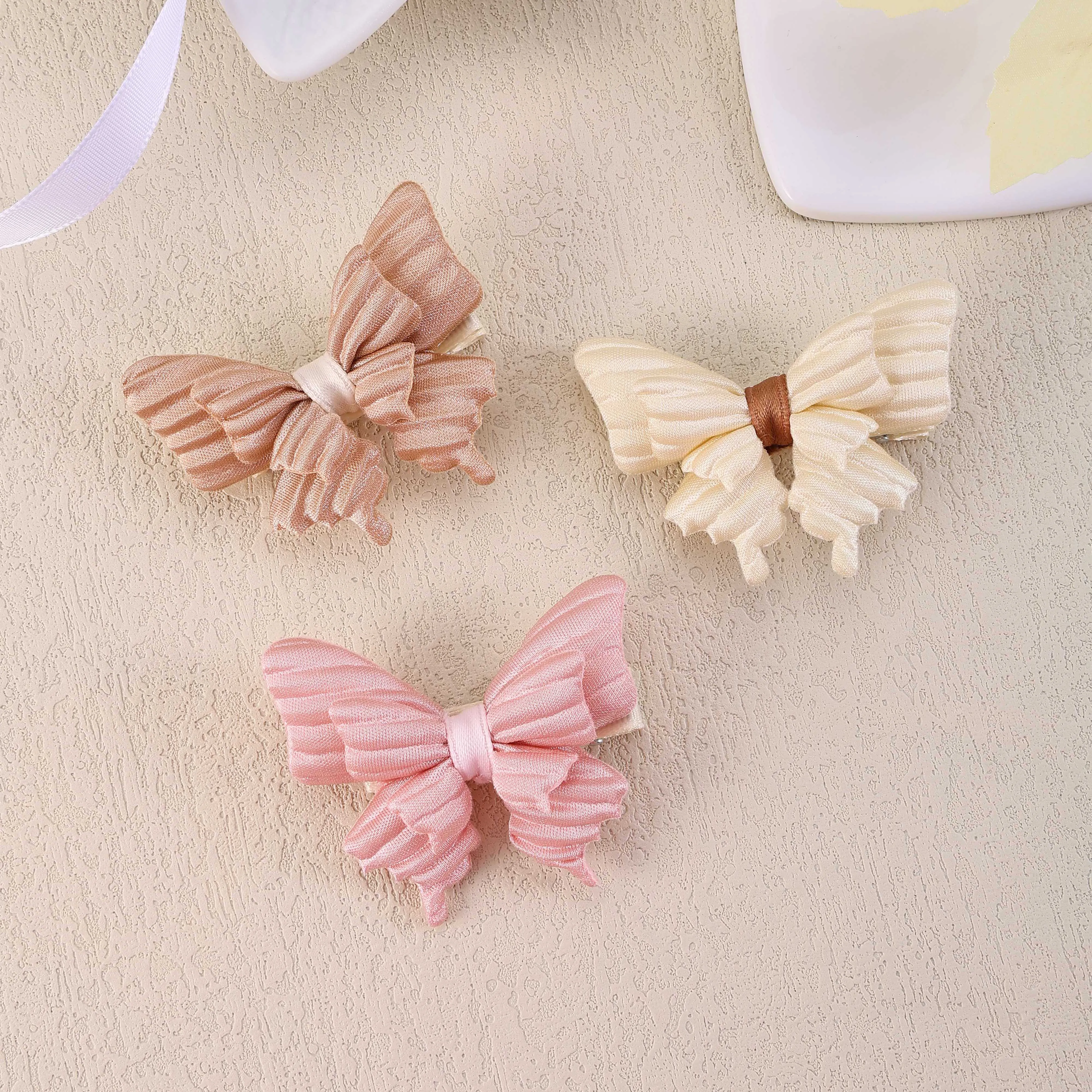 

3Pcs Cute Girl Butterfly Hair Clip for Children Candy Color Bow Hairpins Sweet Kids Headwear Trendy Hairgrip Hair Accessories