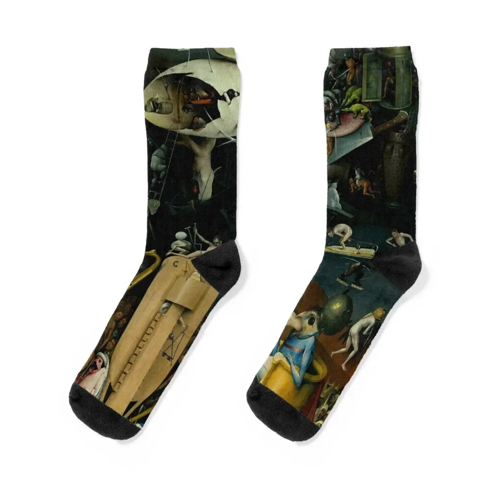 

Hieronymus Bosch The Garden of Earthly Delights - Hell Socks kids anti-slip Lots Woman Socks Men's